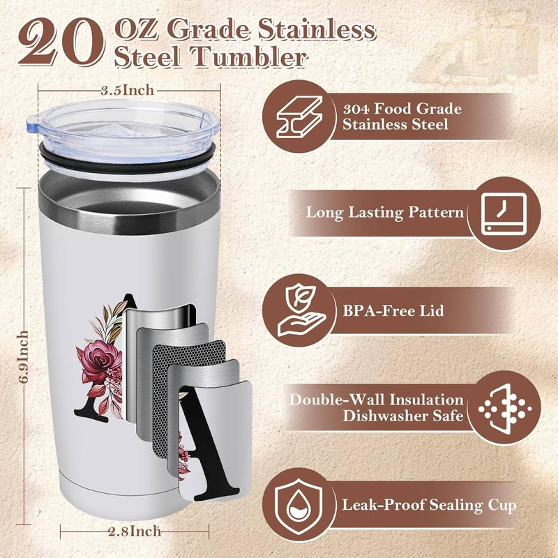 MNZZ 20 Oz Insulated Coffee Cup with Lid Car Tumbler Travel Mug Women Wife Husband Happy Birthday Wedding Romantic Gift Best Cool Day Personalized Unique Special Cute Custom Christmas Xmas Valentines Ideal - Image 3